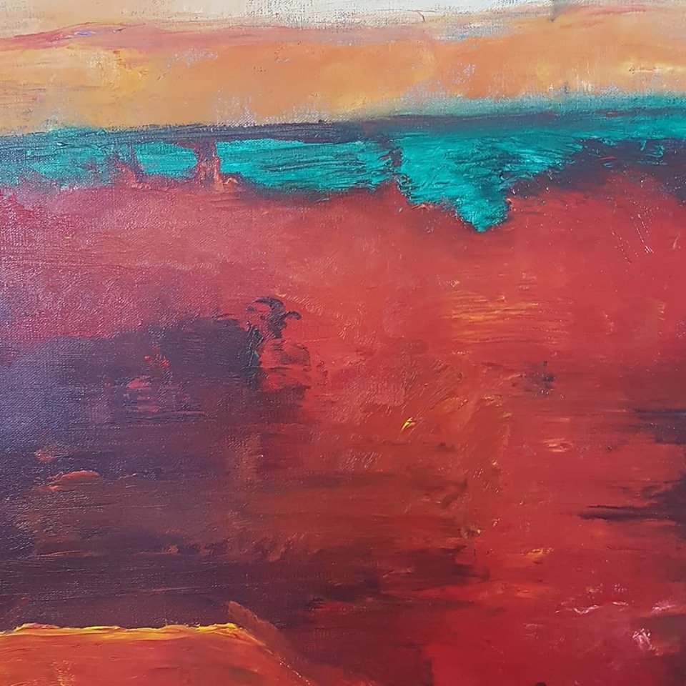 KateBellArt's tweet photo. Geography of the Lands, work in progress, oil on linen, 100 cm x 100 cm, close ups, parts of painting. #abstractingthelandscape #geography #geology #layers #colour #emergingartist #celfcymru @elysiumgallery @VWatkinspoet @Welsh_art @Arts_Wales_ @CoastalHousing https://t.co/uDPe8LRDyj