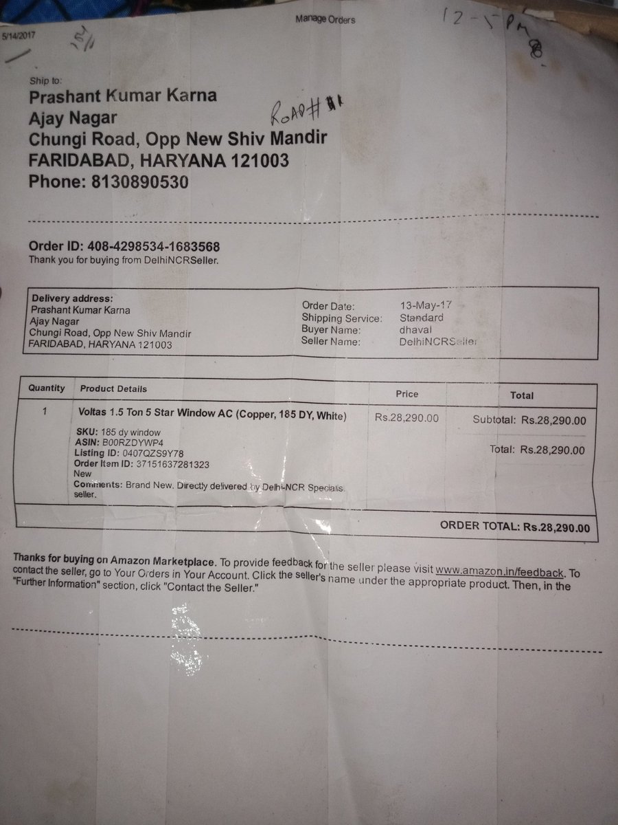 Prashan26558889's tweet image. It&apos;s under warranty and I&apos;m not getting any support from vendor #voltas