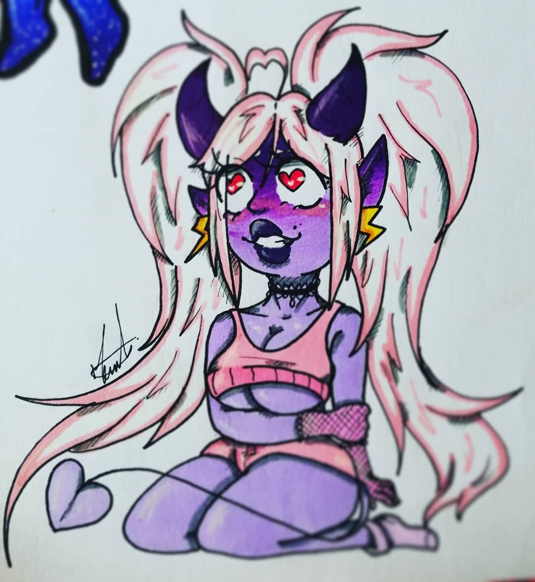 chocho_colart_'s tweet photo. 😍⚡😈
#drawing #draw #drawdrawdraw #desinho #dessin #myart #art #chibi #kawaii #chibidraw #chibikawaii #challenge #3emojichallenge #demonangry #demon #thunder #loveemojis #purple #nsfwart #nsfw https://t.co/tNhSrxLcni