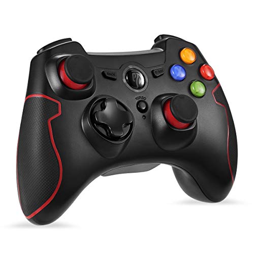 PC Dualshock Gaming Controller, EasySMX Wireless 2.4G Gamepads with Vibration Fire Button Range up to 10m Support PC, Playstation 3, Android Devices and TV Box dlvr.it/RBF6ZW