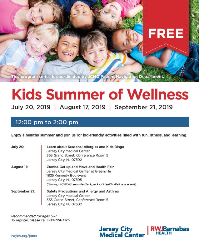 NewJerseySHARES's tweet photo. Remember the #Kids #Summer of #Wellness continues on Saturday! Keep an eye out for #NJSHARES while enjoying kid-friendly fitness activities at @JCMedCenter at Greenville. https://t.co/3otEwIBgHr