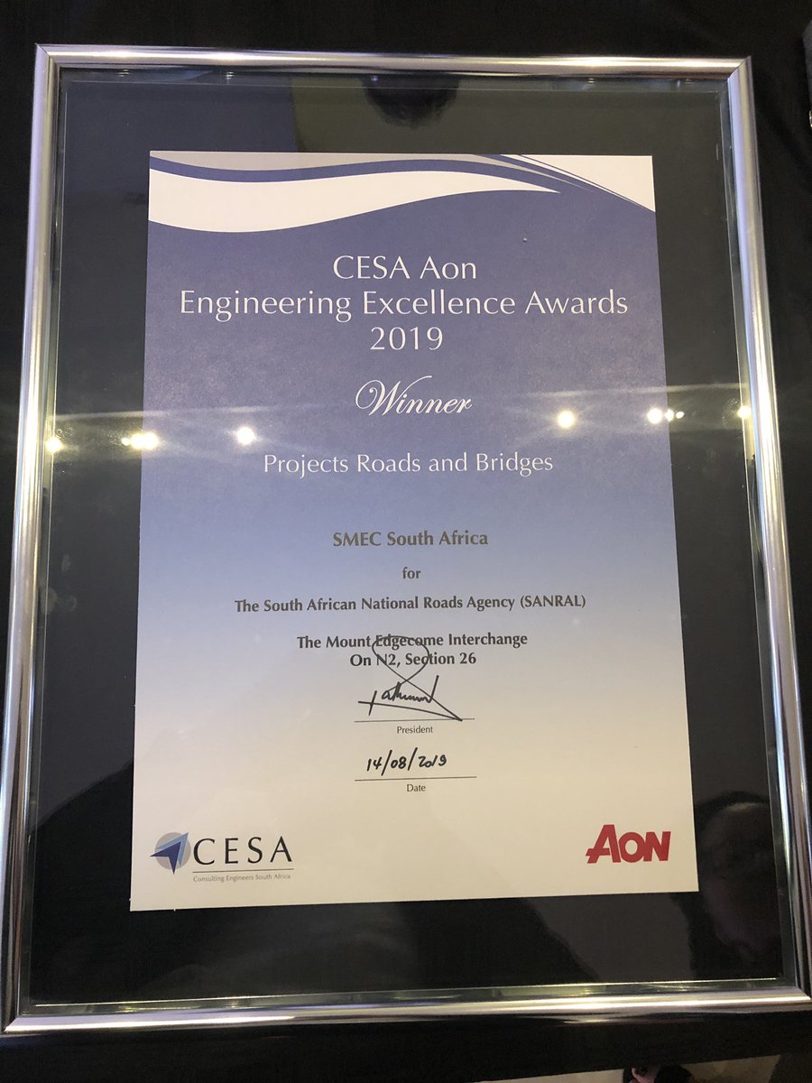 Congratulations team SANRAL 🧰🇿🇦. #CESAAonAwards2019 #CelebratingEngineeringExcellence