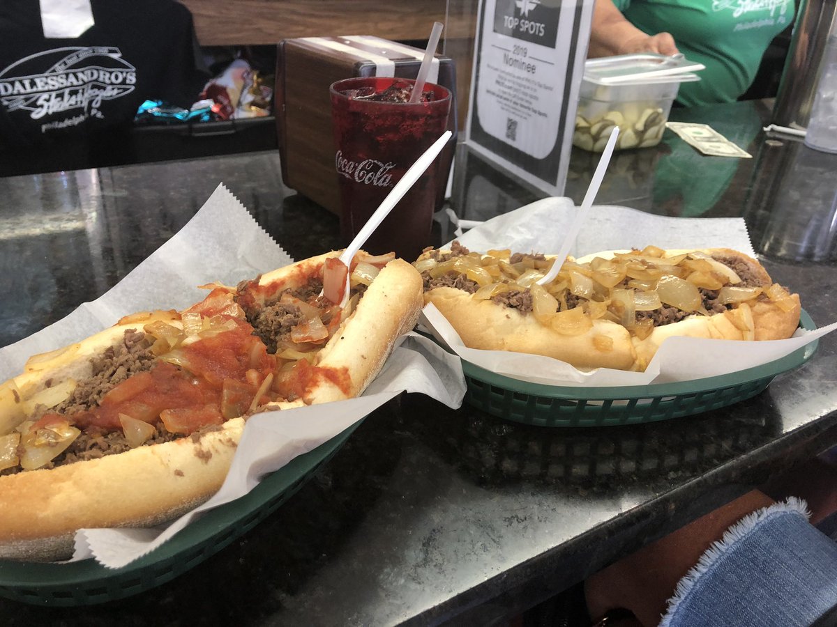 ibakeforaliving's tweet photo. Perfect way to cap off @Radio1045 Studio Session w @TessaViolet - a stop at Dalessandro’s Steaks! #phillysteak #philly #dalessandros #1045studiosession https://t.co/keURfvG1rb