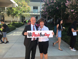 rabeyta91007's tweet photo. #ArcadiaFirstDay - So exciting to have members of the Board Of Education, Administrators, and Staff at AHS for Opening of the 2019-2020 School Year.  Go Apaches! https://t.co/1JGd7z32PT