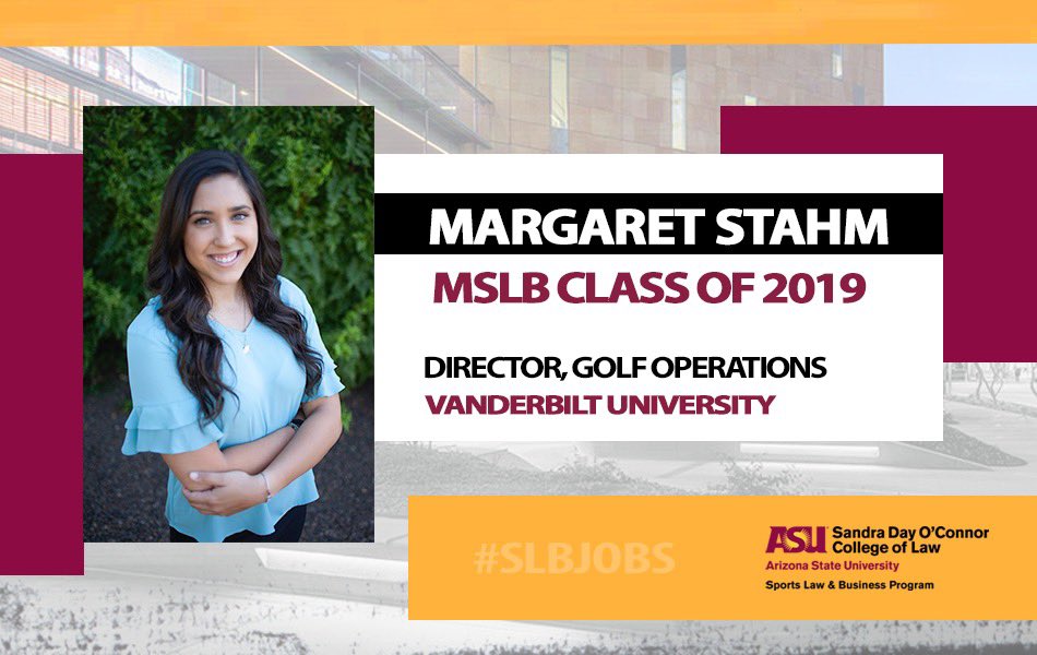 SeligSLB's tweet photo. JOB ANNOUNCEMENT: @Margaret_Stahm is swinging into a new position as Director of Golf Operations for @VandyMGolf and @VandyWGolf. Congrats Margaret! 🏌️‍♂️🏌️‍♀️ #ASUSLB #SLBJobs https://t.co/jgjCqiE64P