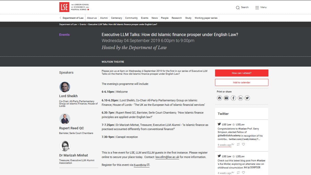 Executive LLM Talks <a href="/LSELaw/">LSE Law School</a>: How did Islamic finance prosper under English Law? lse.ac.uk/law/events/ell…

<a href="/UKHouseofLords/">House of Lords</a> <a href="/LSEalumni/">LSE Alumni</a> <a href="/LSEFaithCentre/">LSE Faith Centre</a> <a href="/LSEMiddleEast/">LSE Middle East</a> <a href="/SAsiaLSE/">LSE South Asia Centre</a> <a href="/lsesuisoc/">LSESU Islamic Society</a> <a href="/uk_ifc/">UKIFC</a> <a href="/ansarfinance/">Ansar Finance</a> <a href="/UKEC/">UKEC</a> <a href="/IFethicsSociety/">IFES</a> #islamicfinance #islamiceconomics
