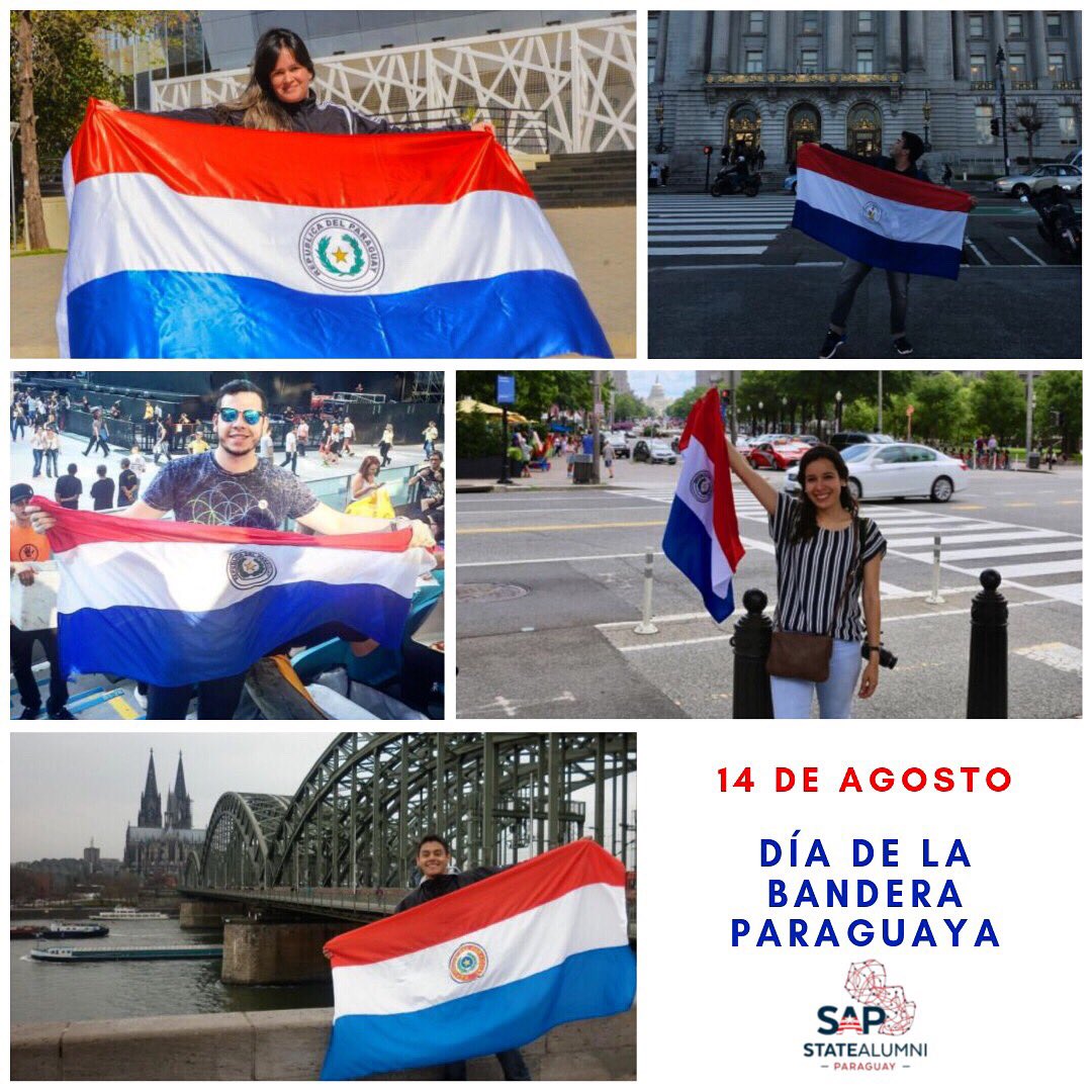 alumniparaguay's tweet photo. Celebramos hoy el “Día de la Bandera Paraguaya” 🇵🇾
#SAPers alrededor del mundo con la bandera 🌎 https://t.co/y9EjDQWKVD