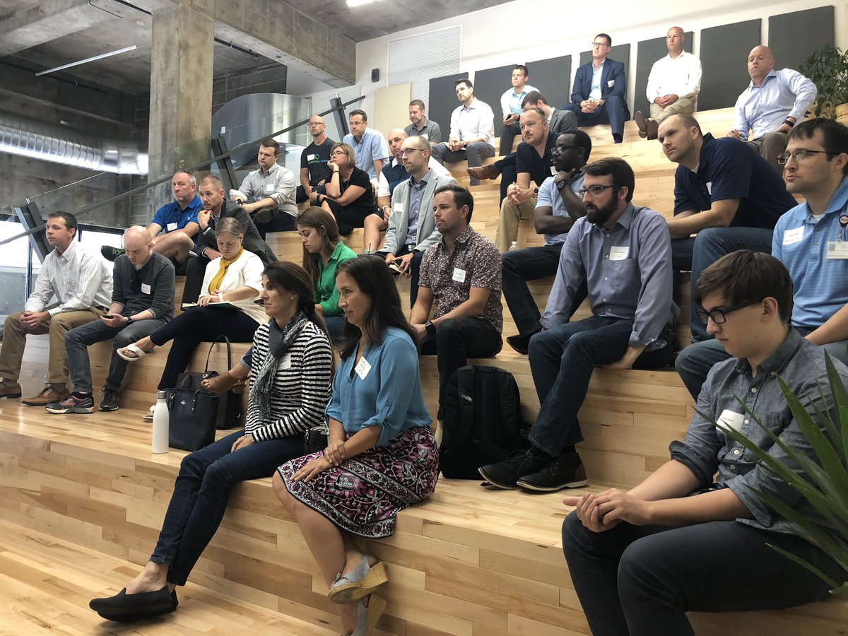 Great discussion going on at the Innovation Forum right now about how <a href="/nationalpork/">NationalPork</a> <a href="/medblox/">MedBlox</a> &amp; <a href="/benekiva/">Benekiva</a> are finding practical applications for #blockchain. Thanks <a href="/gravitate/">Gravitate Coworking</a> for hosting!