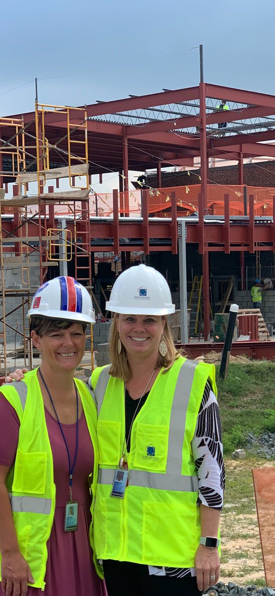 RHLeeESAACPS's tweet image. Mrs. Koennel and Mrs. Curley are rocking their hard hats as they look at our new school! It is going to be #AACPSAwesome!!! #newbeginnings #2020istheyear #cantwait
