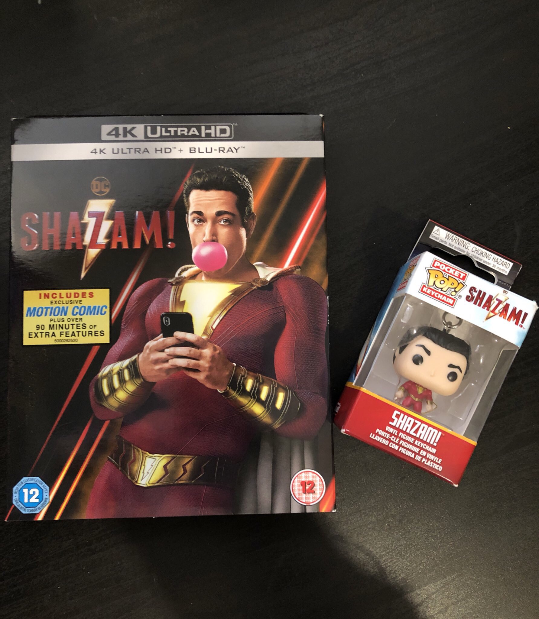 shazam funko pop keychain