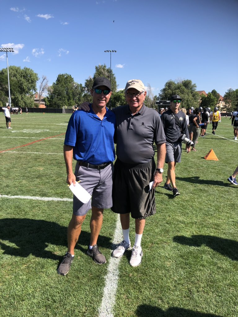 .@NFLPABowl Scouting players at @cubuffs when I ran into a coaching legend. Bill McCartney.