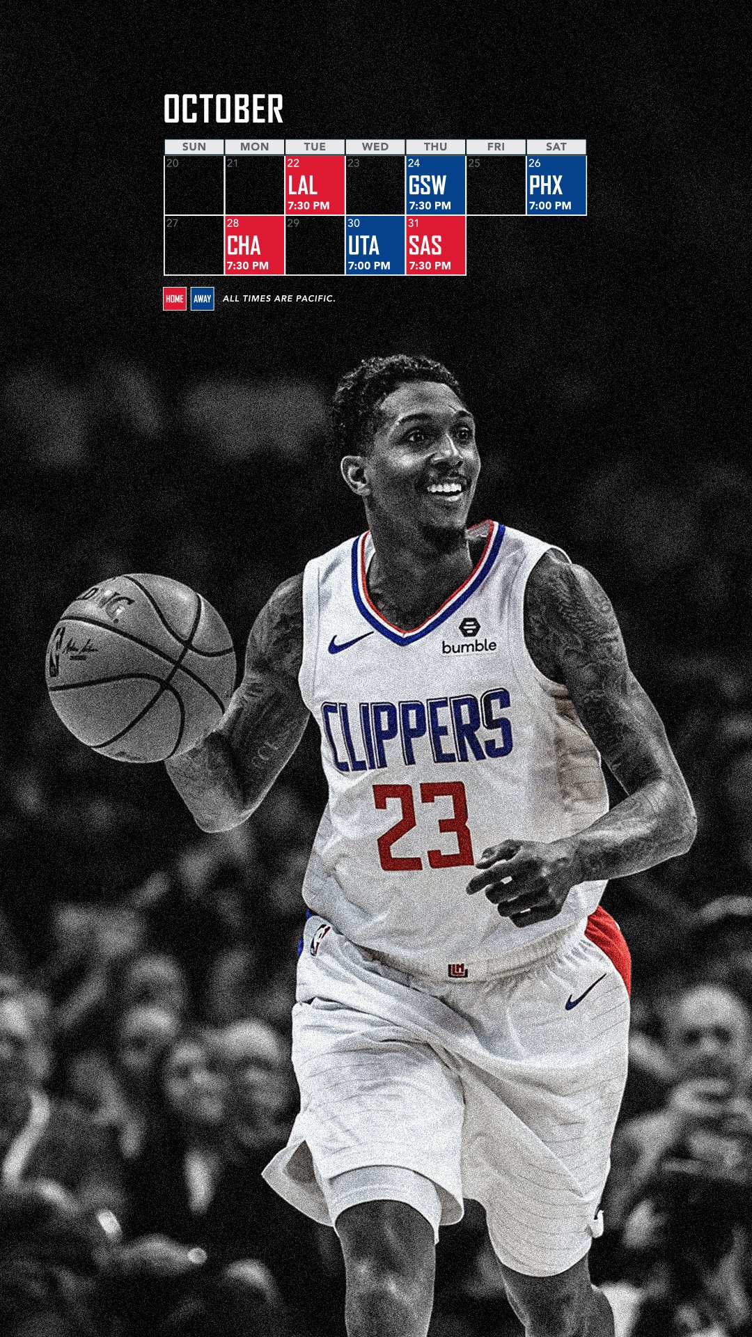 LA Clippers on X: M̶a̶r̶k̶ ̶y̶o̶u̶r̶ ̶c̶a̶l̶e̶n̶d̶a̶r̶s̶. Set your  wallpaper every month. 🗓📲  / X