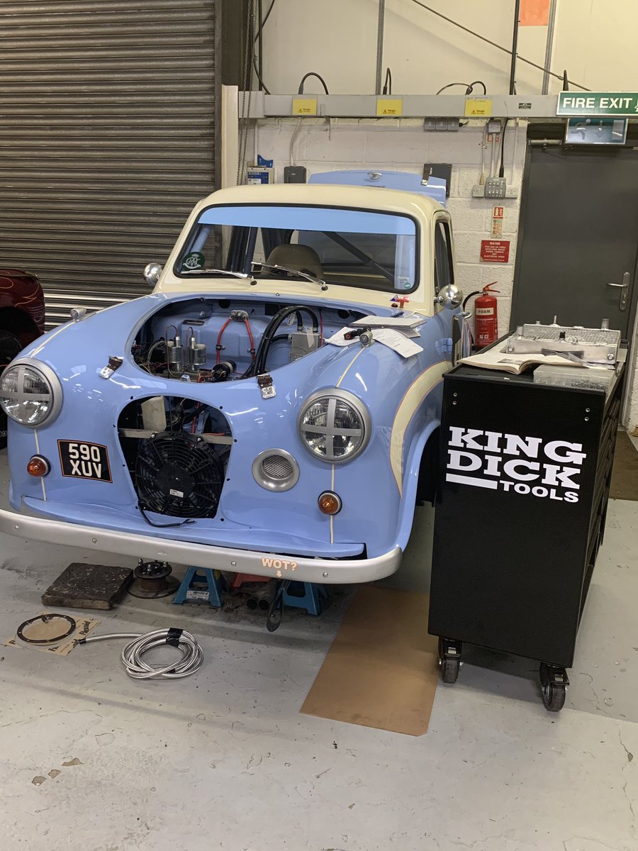 KingDickTools's tweet photo. In good company at @RPSRally with this stunning Austin A35 on #WorkshopWednesday Our #Toolchests are ideal for the busy workshop - and #TeamRPS is certainly busy! #ClassicCars #HistoricMotorsport #Restoration #AbingdonKingDick #MadeinBritain https://t.co/DJkOlh8sPe