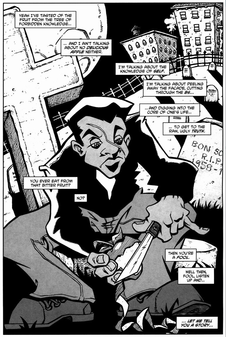 Chris Henderson with inks by Dan Berger. This handsome fellow is Cha Ocho, Leo's rival introduced in vol 4. This is the story of how Leo gave him that scar, by Archie's Dean Clarrian and Chris Allan. It is a...very Archie TMNT story.