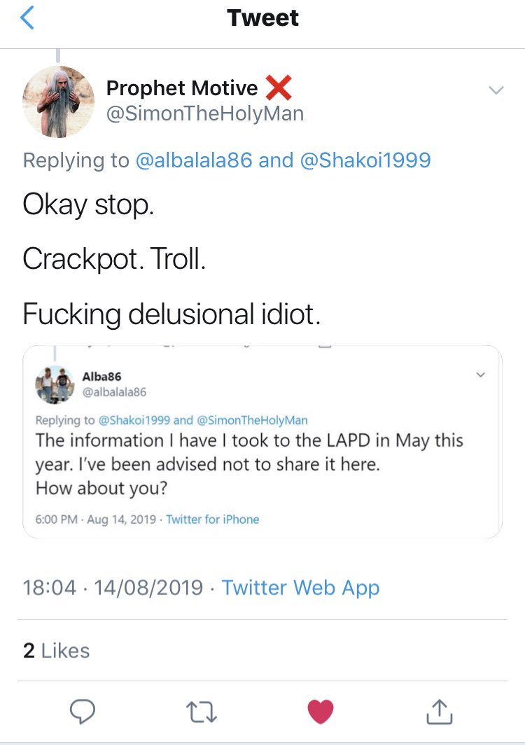 albalala86's tweet photo. “You don’t answer anything” they cry - and yet when you do answe they bully you. Call you names. Swear. Belittle you. 
#MJ was an intimidating bully. Makes sense his #MJFam are too. So much hate. So sad #LeavingNeverland https://t.co/RJjoRinRym