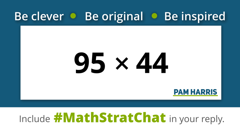 pwharris's tweet photo. It's time for #MathStratChat!
Rules: tweet your favorite, clever solution. 
Tweet a strategy that's been posted or be inspired to find an equally clever strategy. 

Like, RT so others can see

#MTBoS #ITeachMath #MathIsFigureOutAble #MSMathChat #ElemMathChat #HSMathChat #T3Learns https://t.co/SA7cGDnxVZ