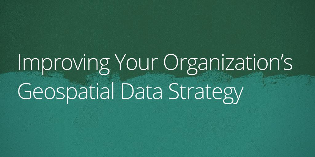 Very few organizations dependant on geospatial data believe they have a useful way to conceptualize and properly express that data in a meaningful way. maptiks.com/blog/improving…