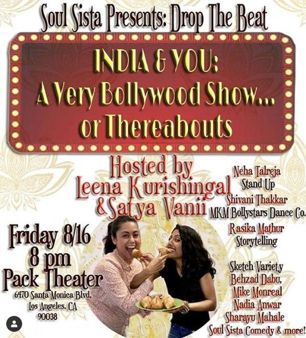 clr_collectiv's tweet photo. The Color Collective is all about supporting our fellow performers! Come out to cheer on @soulsistacomedy as they educate us on the culture of India through comedy. #comedyforall #diversitymatters #bollywood https://t.co/OBpiCohUW7 https://t.co/Qt3PswgJLP