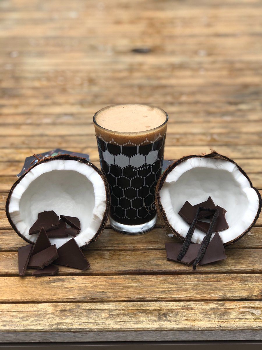 Karben4's tweet photo. In #WiBeerWednesday news, our latest #BrewerSeries beer will be tapped tomorrow at open! Good Night, Sweet Coop (10.5% abv)- Imp. Stout w/Vanilla, toasted coconut & cacao nibs! #beerbrilliance #k4forthewin #craftbeer #wicraftbeer #pilotbrew #limitedrelease #taproomonly https://t.co/OTtagy6XyB