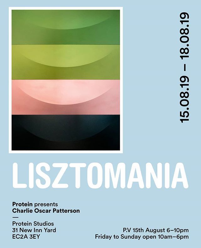 Tomorrow is the opening of ‘Lisztomania’ at <a href="/proteinstudios/">P.S. shoreditch</a>

The show is on from 15-18th August so all come along! If you would like to attend the private view tomorrow evening please RSVP at the link in my bio ift.tt/2yZ4HSH