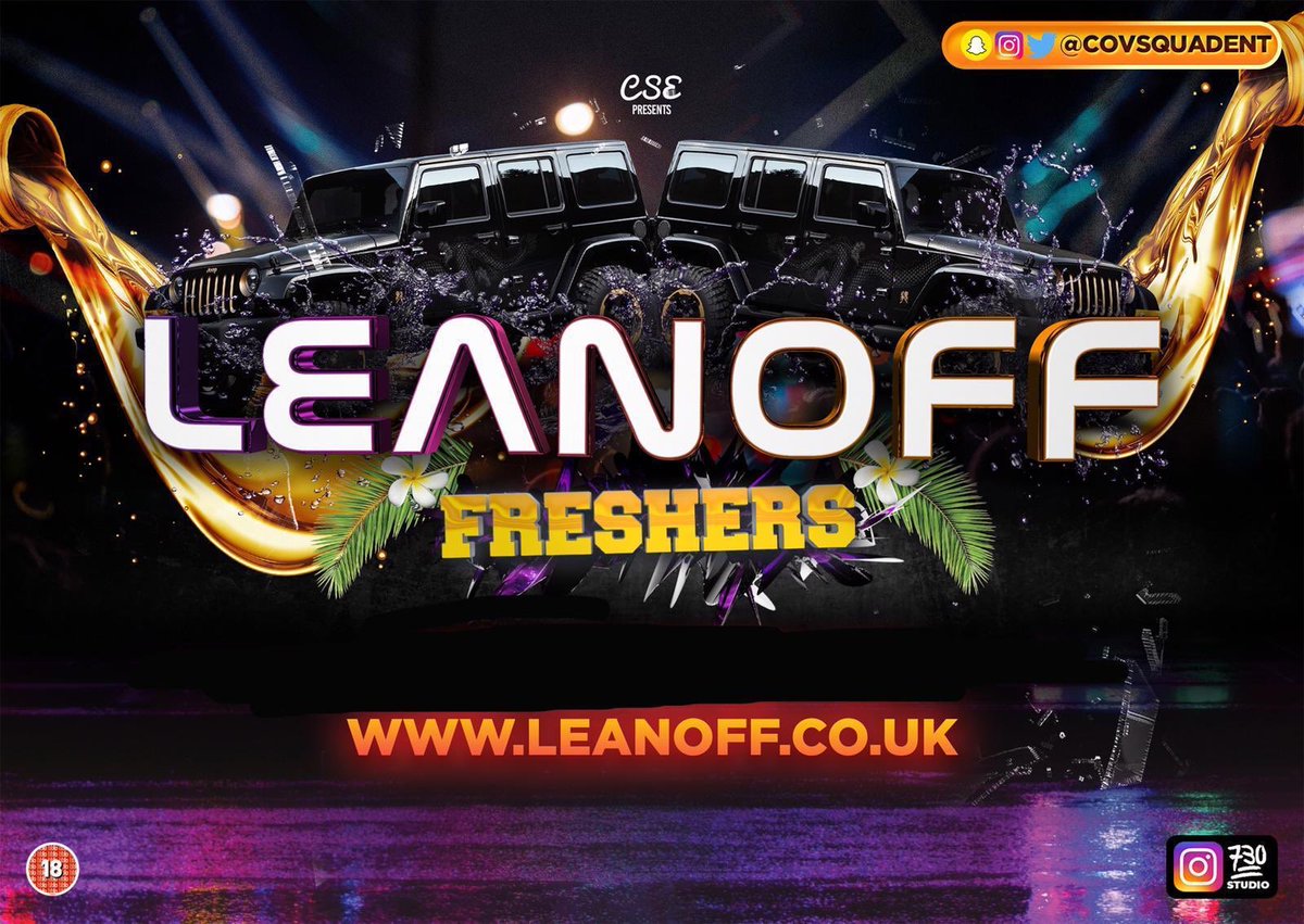 EternalMickes's tweet photo. LEAN OFF FRESHERS ❗️❗️
NEW VENUE🏟
NEW ATTRACTIONS🤪
NEW EXPERIENCE
2 DIFFERENT FLOORS WITH ENDLESS FUN & VIBES🤙🏽🥳
CAN YOU HANDLE THE WAVE⁉️😏🌊
⚫TICKETS OUT AT 10pm‼️🎟⏰
#LEANOFF
#LEANOFFFRESHERS
#LEANOFF3
#LeanOffFreshers
Ticket link >>> https://t.co/BegMgVpzp8 https://t.co/IDUwvgWbsv