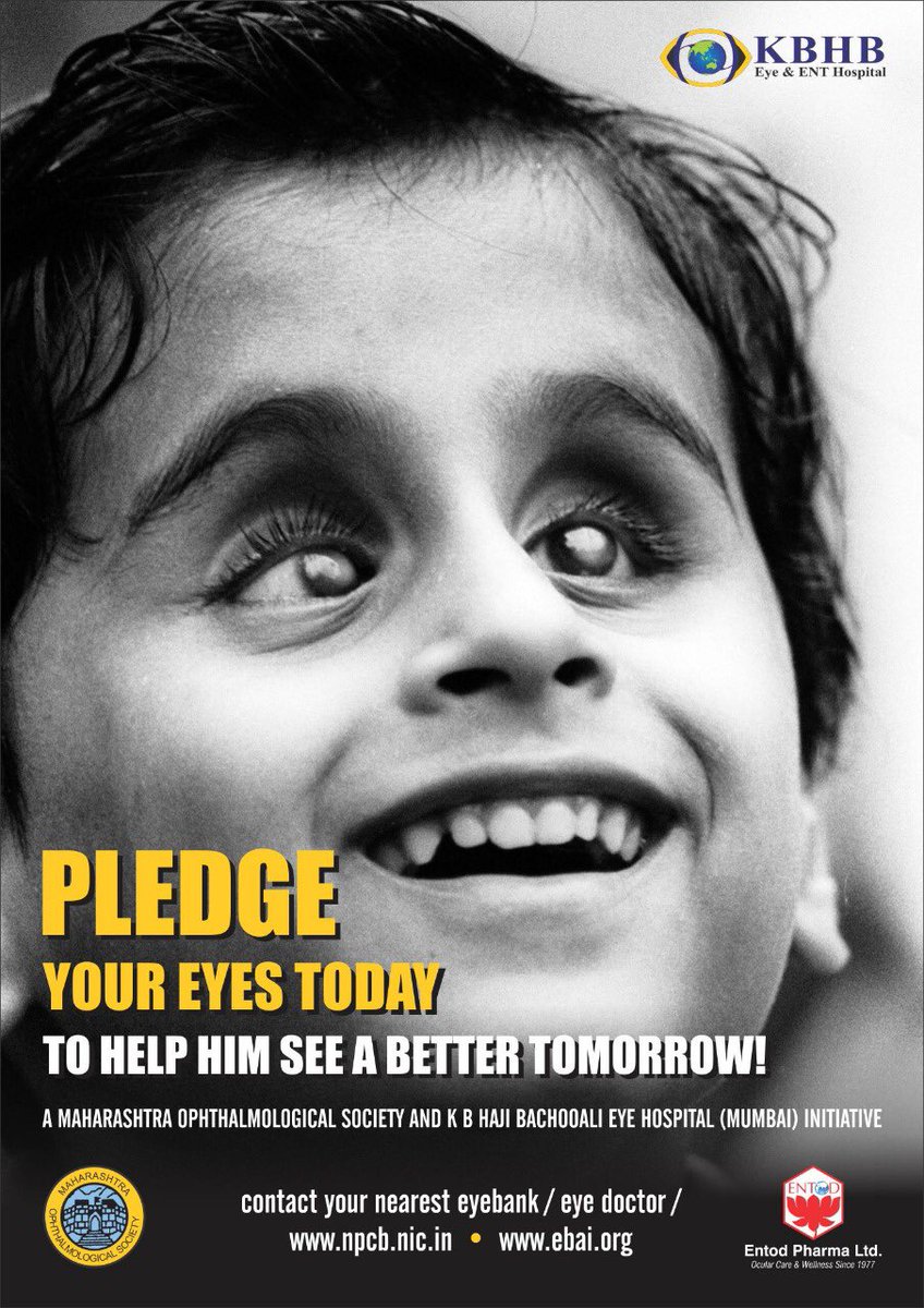 EntodPharma's tweet photo. This Independence Day, Pledge your Eyes and give someone the Freedom they truly deserve!  KBH Bachooali Eye &amp; Ent Hospital &amp; the Maharashtra Ophthalmological Society in association with Entod busts the myths around Eye Donation #Azadifromblindness #AzadIndia #Azadi #eyedonation https://t.co/wsSfvBlgPR