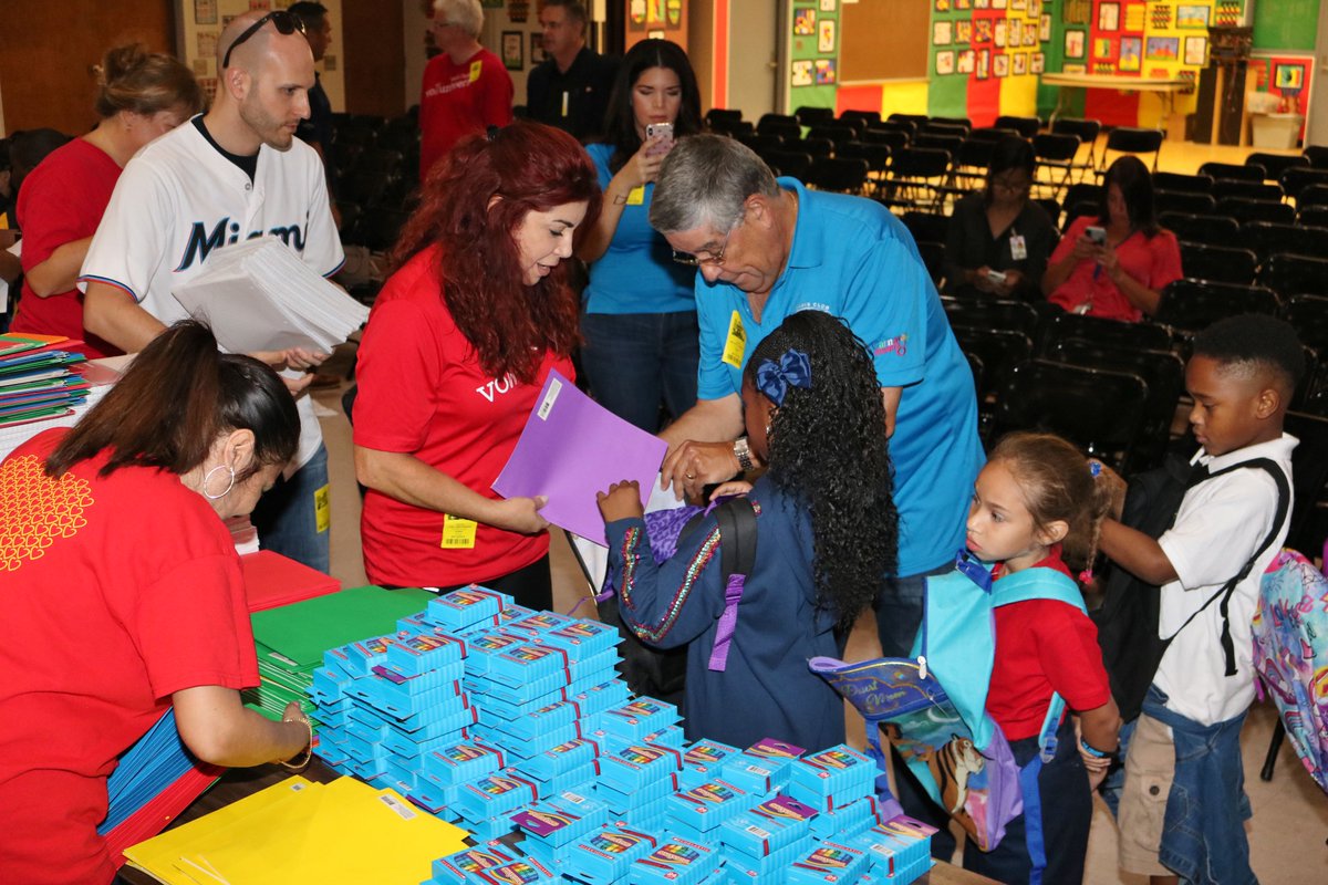 Carnaval_Miami's tweet photo. Kiwanis of Little Havana Foundation - Back to School Project 2019.
1st Day - Broward - Walker Elementary
Thank you to our sponsors:
#MiamiMarlinsFoundation #WellsFargo #Delta #Dountoothers #datapro #Sigma
#Kidsneedkiwanis #Everychildhasadream https://t.co/cq7flW66em
