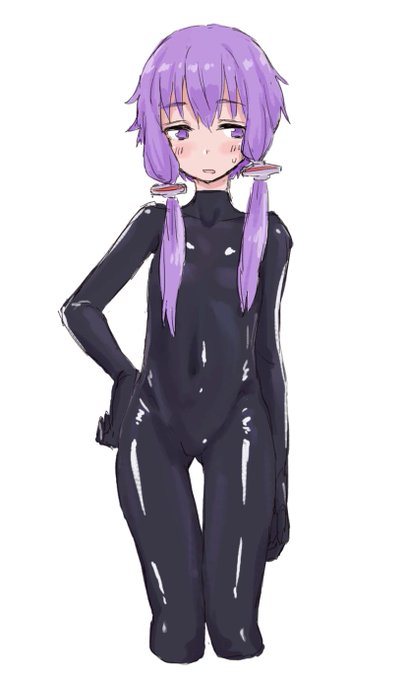 絵チャで描いたラバースーツ着たゆかりさん 