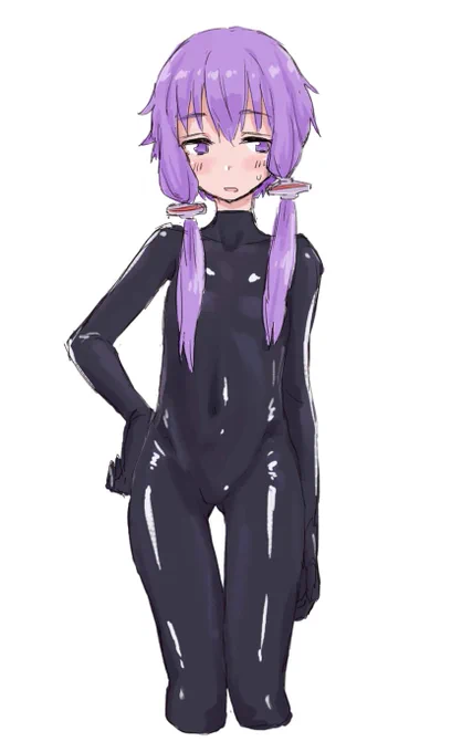 絵チャで描いたラバースーツ着たゆかりさん 