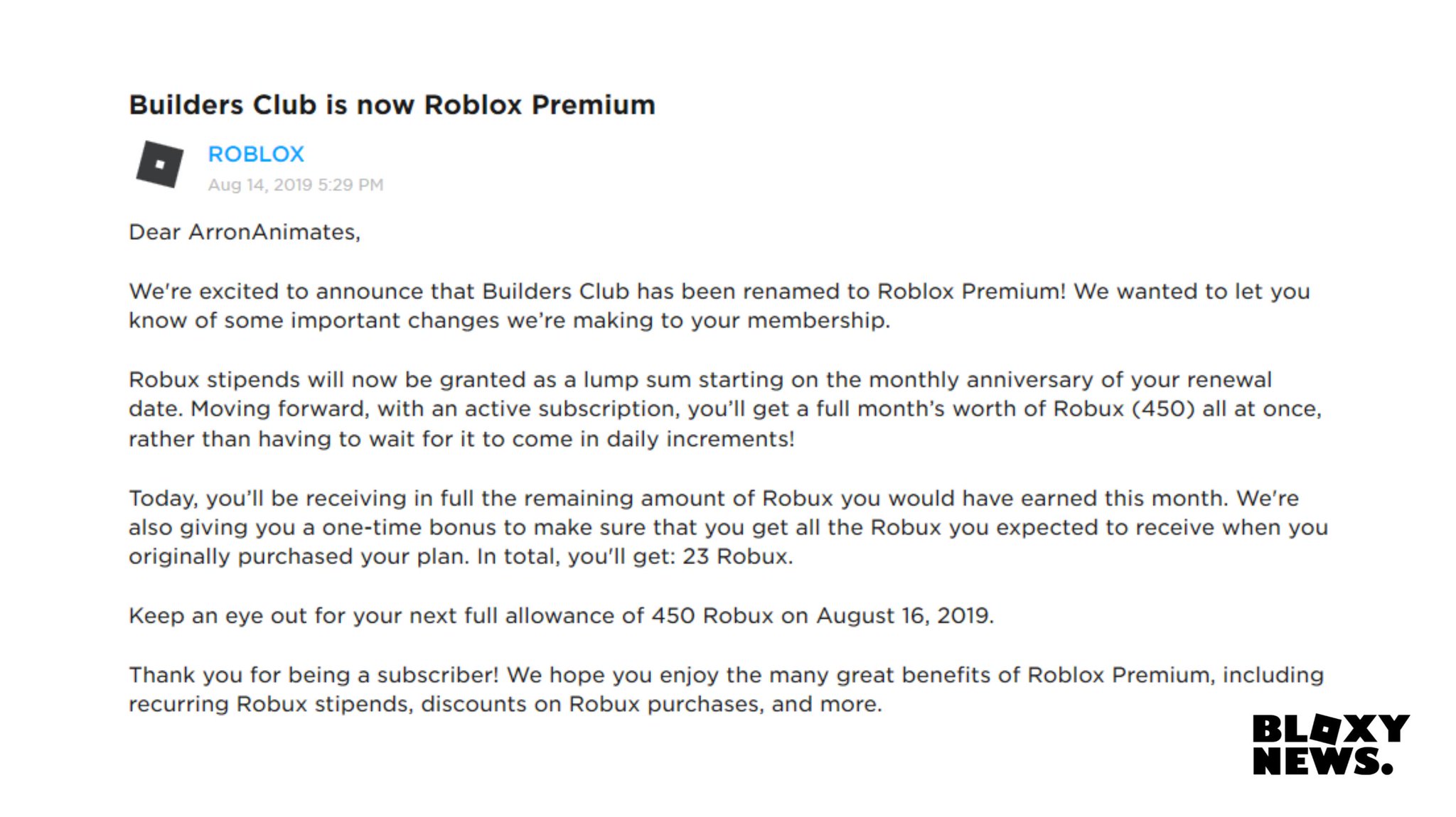 Bloxy News On Twitter Bloxynews Here Is What The Roblox Premium Page Will Look Like The Second Picture Is The Message You Will Receive When Builders Club Officially Changes To Premium - 100 dollars in roblox how do you get robux from builders