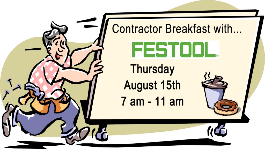 HinghamLumber's tweet photo. Hey contractors, join us tomorrow for breakfast with @Festool, 7-11am! Stop in before you head to the job site. #HLC #contractorbreakfast #southshorecontractors #southshorebuilders https://t.co/oNxalNVPVV