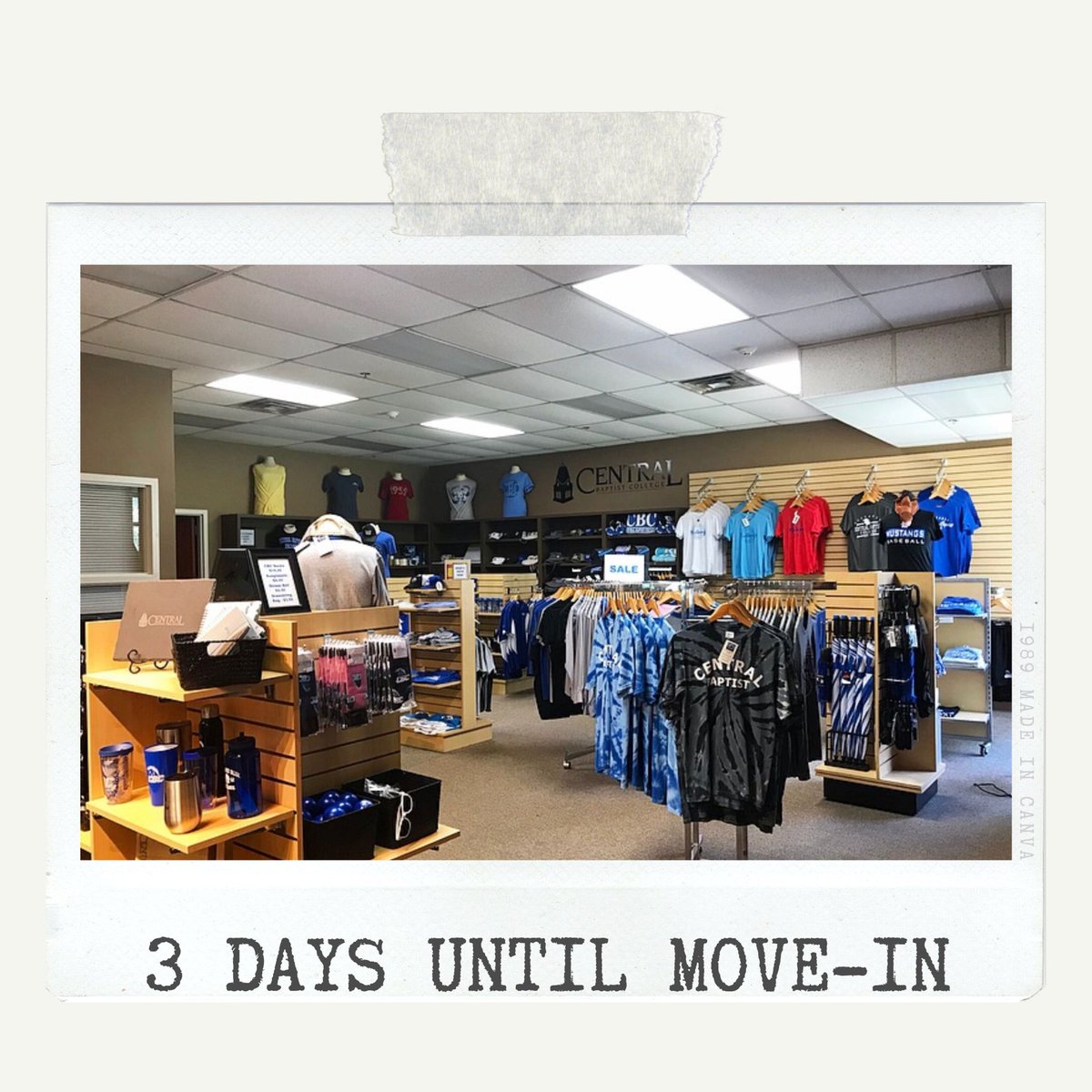 CBCStuServ's tweet photo. Mustang Outfitters has over 20 new items🥳 Be sure to get all your CBC gear because Move-in day is just 3 days away!! https://t.co/7zAu5scPTj