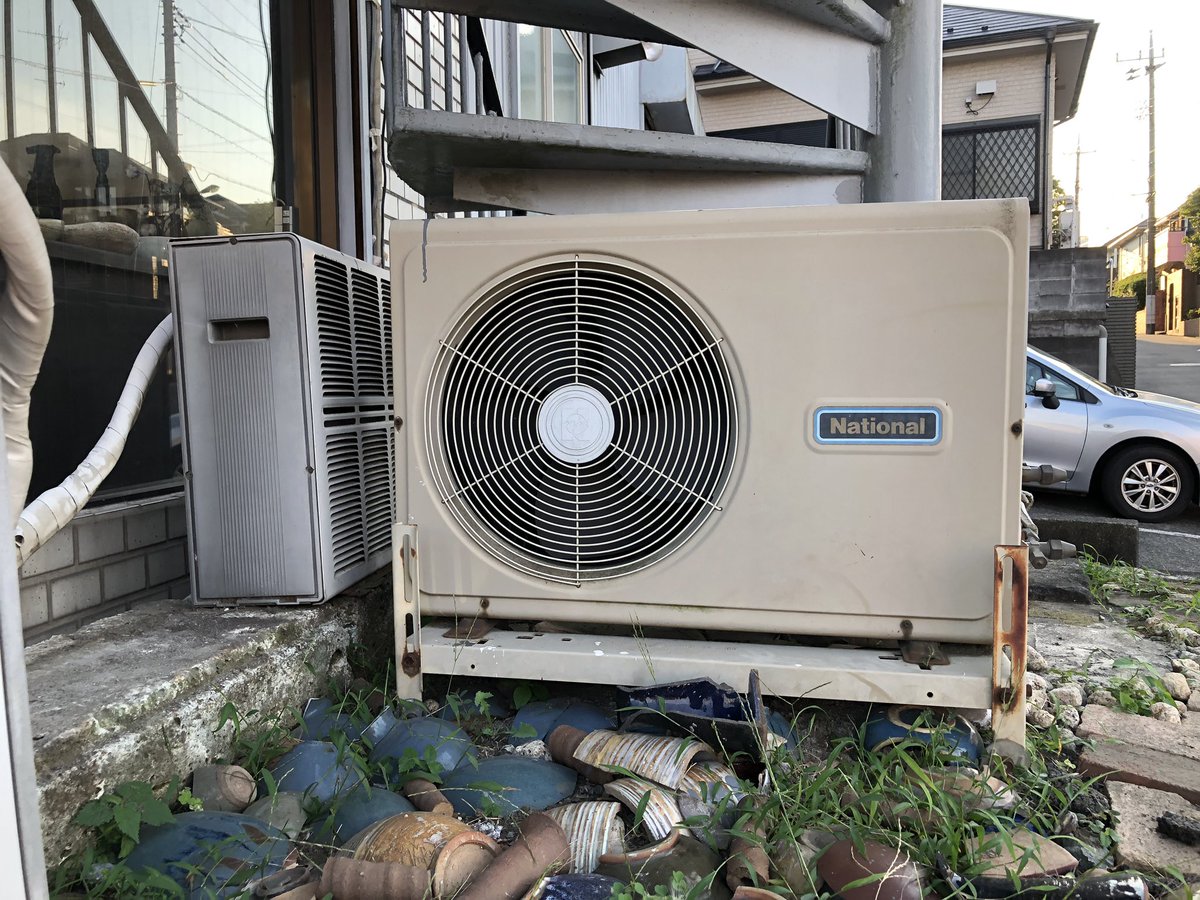 ナショナルエアコン室外機 5枚羽根 左回転 #室外機