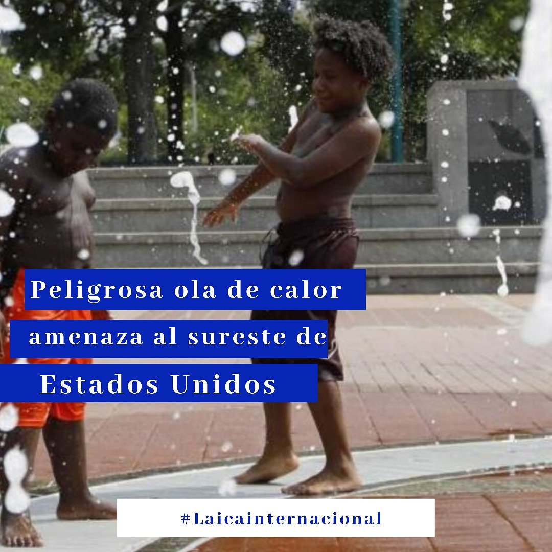 visionlaica's tweet photo. La tarde de este miércoles en el sureste de los Estados Unidos azotó una peligrosa ola de calor y humedad con temperaturas de 49 grados centígrados.

#yosoylaico #laicavision #laicainternacional #ULVR #periodismo https://t.co/RTyRklaW88