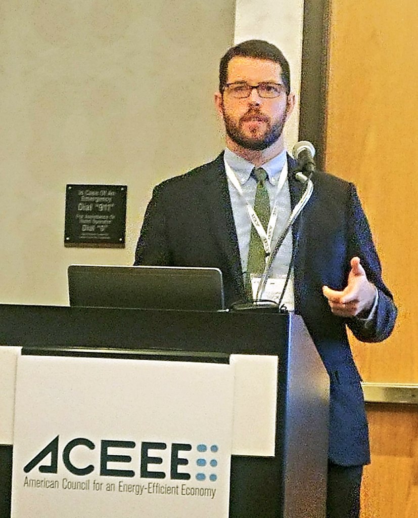 ACEEEdc's tweet photo. "#Industrial #energyefficiency is very cost effective but can be hindered by bad policies. #SEM strategies can help drive solutions." - @MEEAee's Policy Director Nick Dreher #SummerStudy19 reviews #midwest polcies https://t.co/2Lce8YD1e7