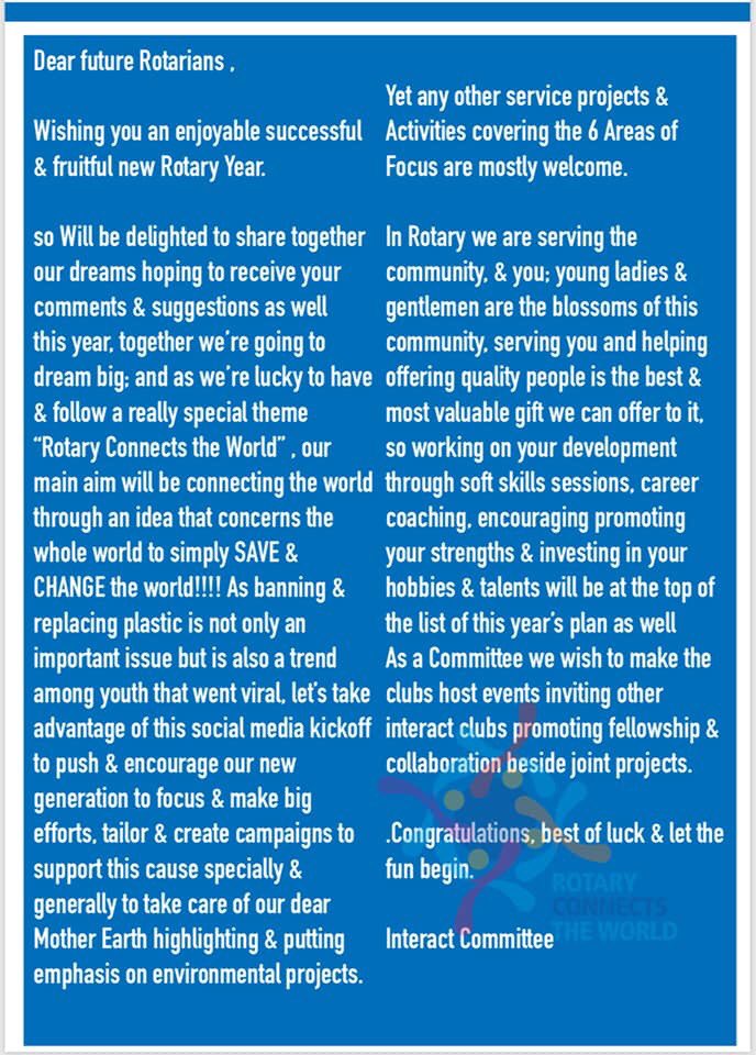district2451's tweet photo. Interact Committee news- July..
#SimpleThings_Gr8_IMPACT
#InteractEGYPT
#InteractLegends
#Together_for_Better https://t.co/HFcikvbEG2