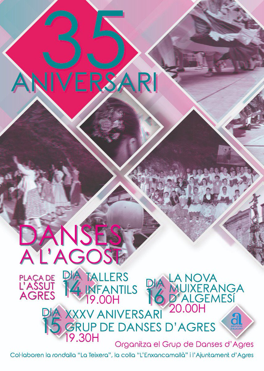 CompanyStas's tweet photo. #15agost19
19:30h aniversari grup de #danses a la pl/l'Assut #Agres
22:30h la Rondalla a la pl/Major #Sella
23h pres disc @AndreuValor i molt+ pl/la Seu #Xàtiva
23h #Lliberock @EbriKnight @ReaccioGrup #PLANB i @arsenic_oficial a #Lliber
00h #NitdAlbaes al monestir #elPuig https://t.co/kKSohGsNjW