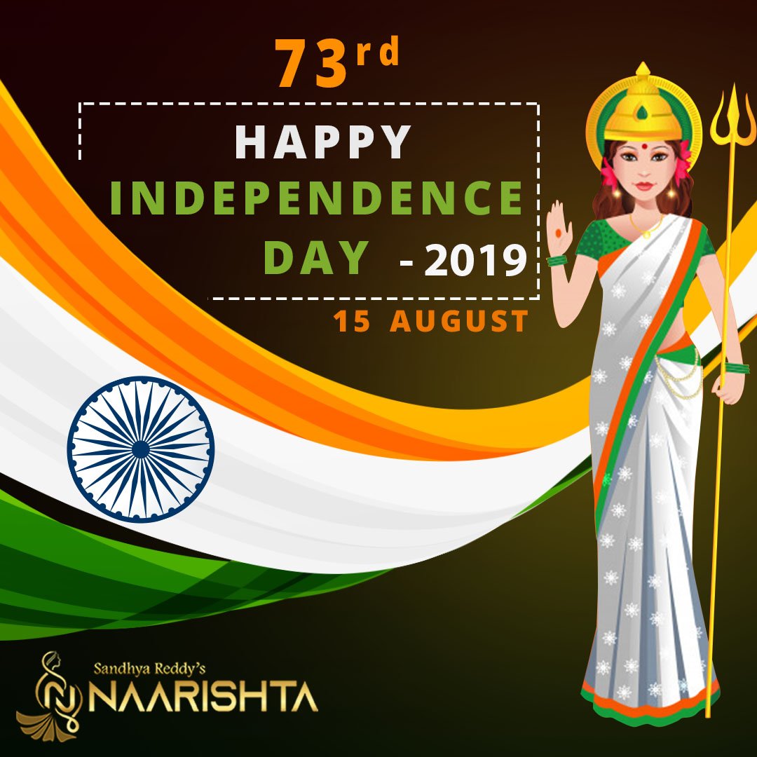 naarishta's tweet photo. #Naarishta wishes all users A very Happy 73rd Independence Day.
Select Independence special Sarees and Dresses to look ethnical for this Indian National Festival..!
Place your Order NOW!
For more:https://t.co/BSx6qGGYMk
#HappyIndependenceDay2019 #73rdIndependenceDay https://t.co/tgDuopHgcH