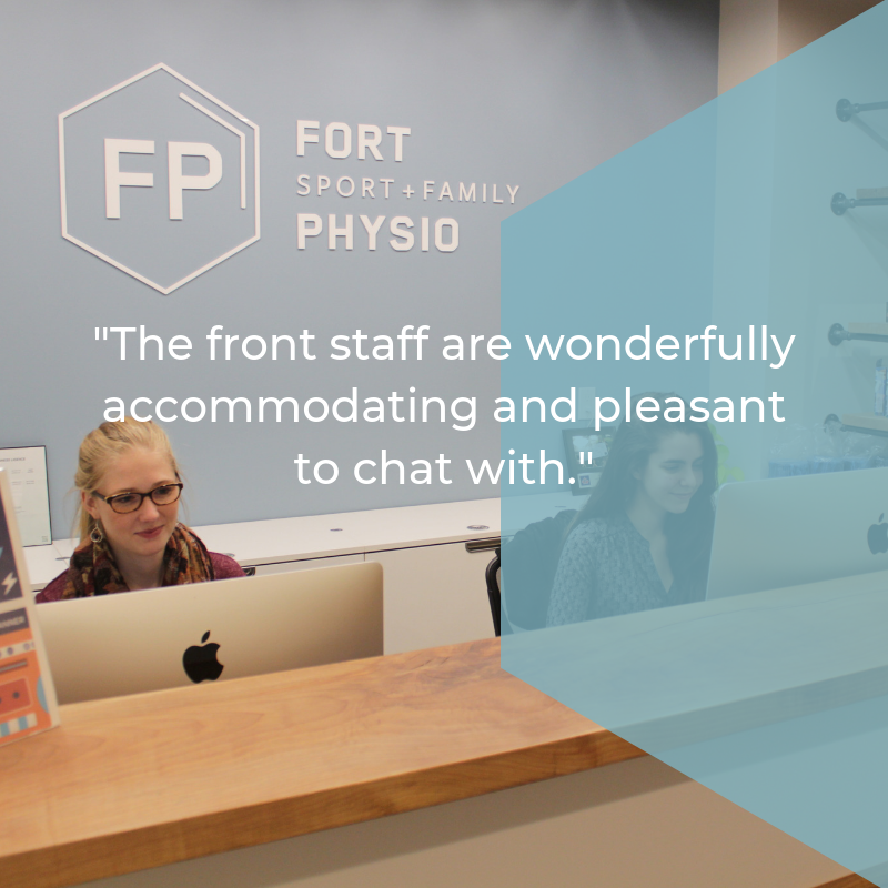 FortPhysio's tweet photo. When you walk in to our clinic, you can count on seeing a smiling face ready to welcome you and answer your questions. We love our Admin team. They make us look good. Also, they #slay together in our team challenges. 😉#movementiseverything https://t.co/ua1Tocf03B