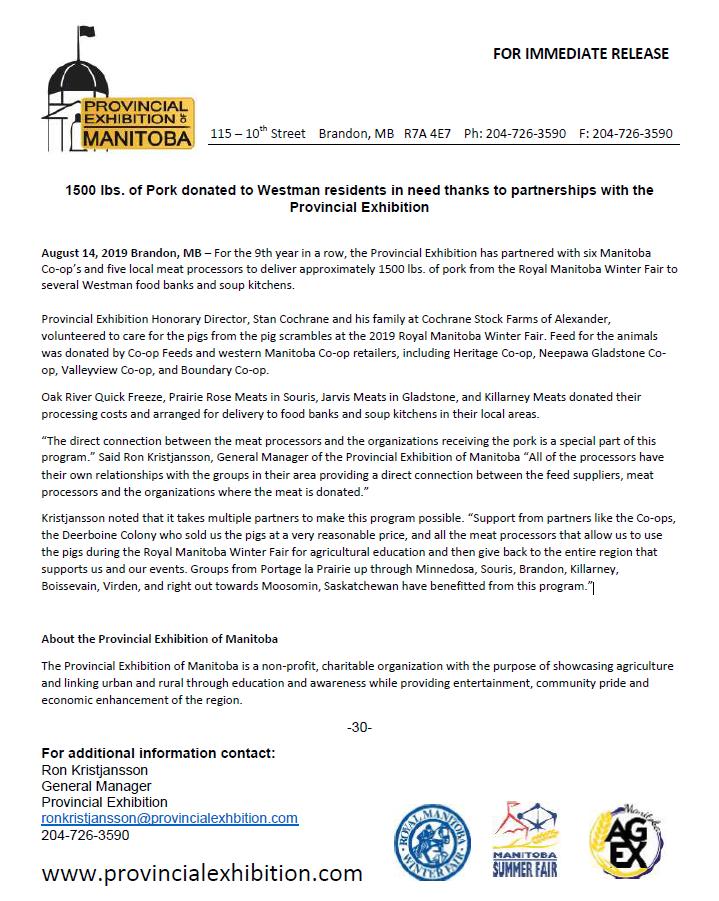 ProvincialEx's tweet photo. Proud to be a part of this amazing program!
Thank you to everyone involved for another successful year!
#Charity #local #foodbank #donations #manitoba #brandonmb #westman #RMWF #MBSummerFair #MBAGEX #tourismwestman #proud https://t.co/6bRw705X2M