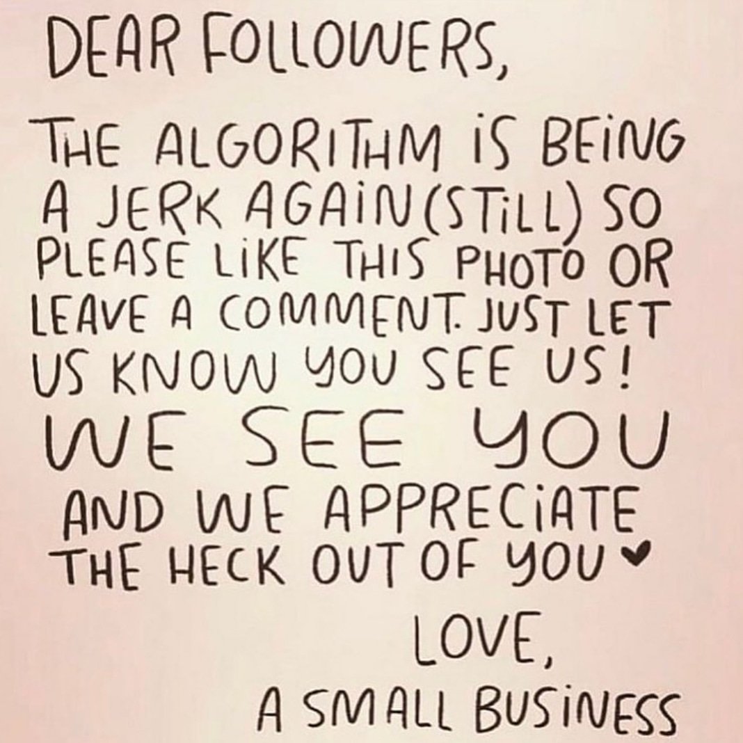 Please like, share and tag a few friends!! 

#smallbusiness #personalised #customised #algorithm #followers #WednesdayThoughts #sharingiscaring #FPSBS