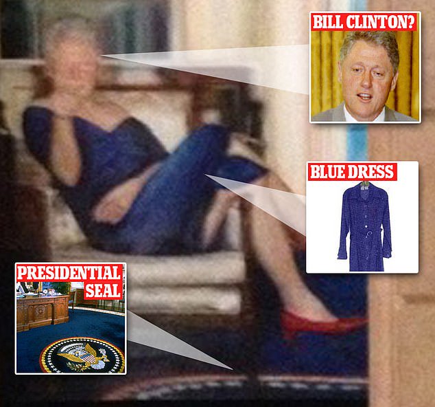 bill clinton blue dress picture