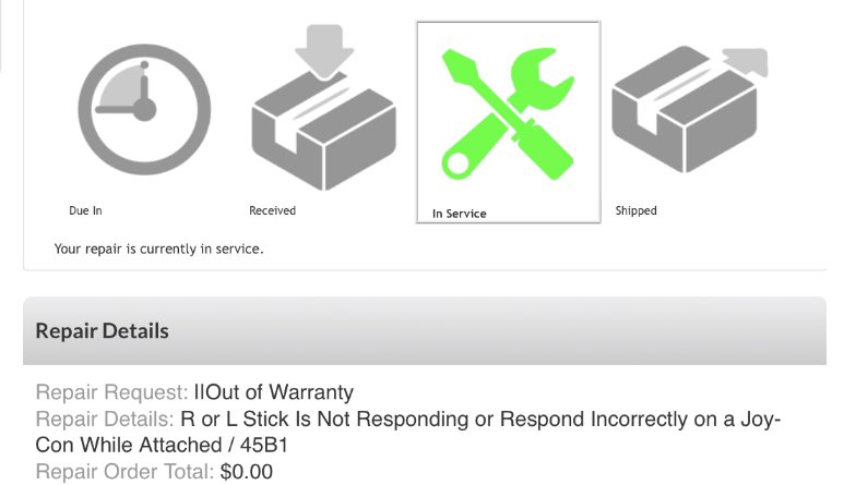 repair order nintendo