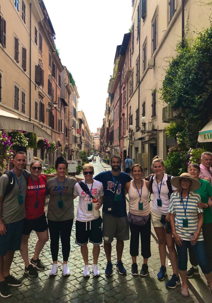 FortZagWBB's tweet photo. Love these headsets & the info from our great guide! Italy is a country I visited when I was 23, & have always wanted to return to. Seeing Rome through different eyes is amazing. Guess I got my coins thrown into Trevi the right way. #ReturntoRome #Love #WeddingBells #EuroZag2k19 https://t.co/HPQhKqfCSj