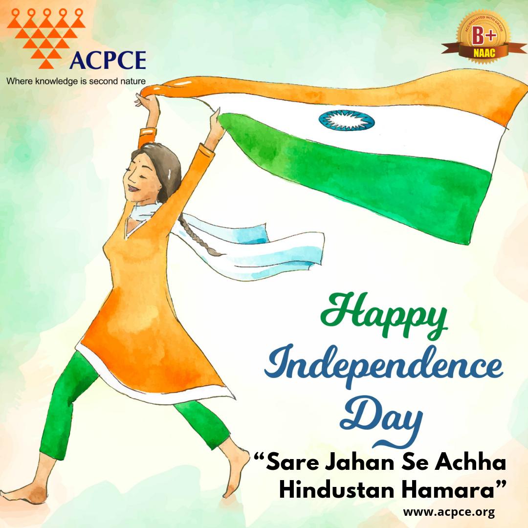 #ACPCE, #NaviMumbai wishes everyone a very Happy Independence Day

Jai Hind 🇮🇳

#IndependenceDay #EngineeringDegree #EngineeingCollege #BachelorDegree #education #learning #leading #importanceofeducation #educationworld #kharghar #IndependenceDayIndia #IndependenceDayindia2019