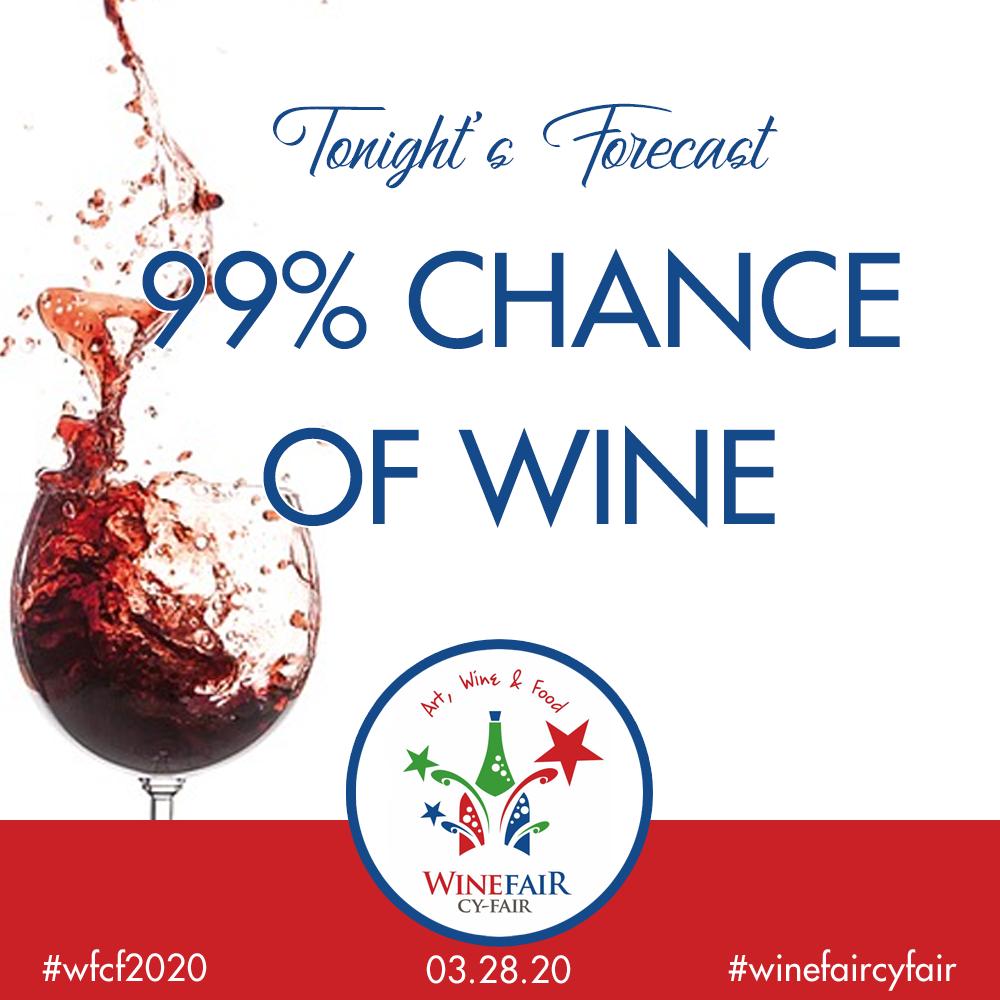 winecyfair's tweet photo. It's 5 o'clock! We made through the halfway point of the week. Time to breathe and enjoy a glass. #wfcf2020 #winefair #wine #cyfairtx #humpday #WineWednesday https://t.co/oy3sIdJ5NW