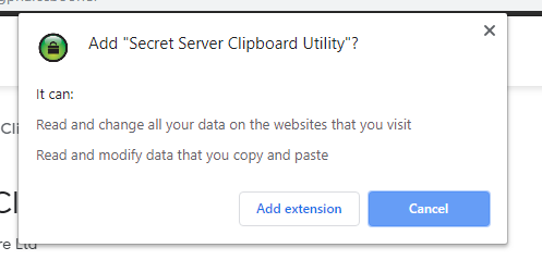 koskila's tweet image. "Weird security features, exhibit 2102: @Thycotic #SecretServer wants to install a Chrome extension to enable copy-paste."

Said extension then wants total control of the contents of all the sites I visit. How about... No? 😬