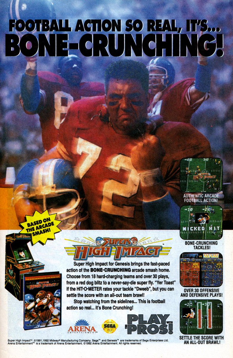 comicbookads's tweet photo. Super High Impact ad 1992
FOOTBALL ACTION SO REAL, IT’S…
BONE-CRUNCHING!
#segamegadrive #SegaGenesis #NFL #comicbookad https://t.co/OXrFAWUHKd