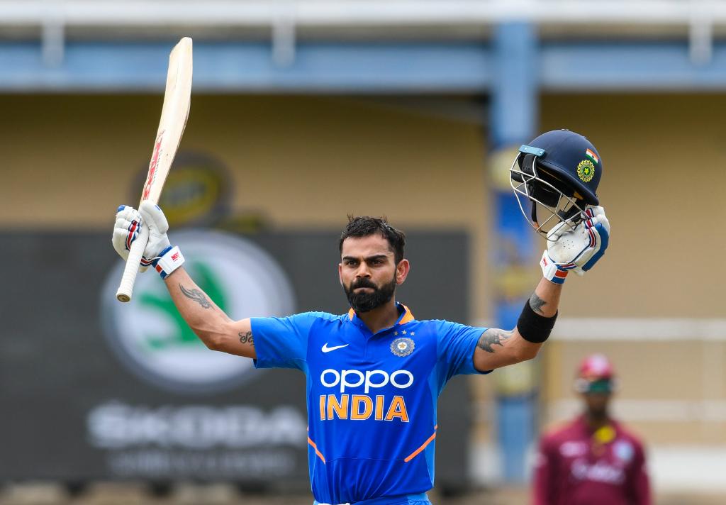 ICC's tweet photo. ODI 💯 No. 4️⃣3️⃣

Simply incredible from Virat Kohli 👏

#WIvIND https://t.co/23HePtPrfD