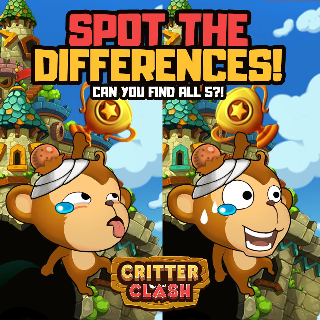 critterclash's tweet photo. Can you spot all 5 differences?
How are you enjoying the new changes to League? Have you set your defensive team yet???
🙈 🙉 🙊 🐵 🐒 https://t.co/Wf2I84oOPl